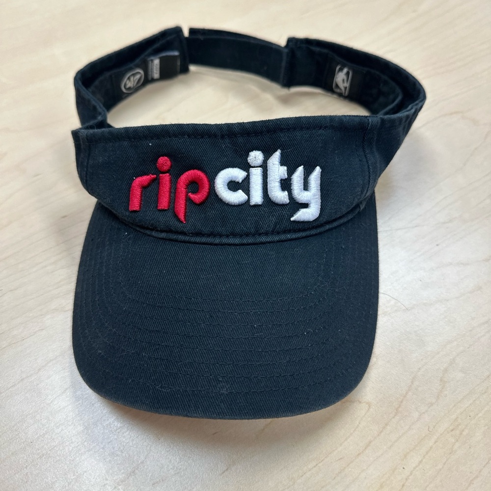 Rip City Embroidered Black Visor